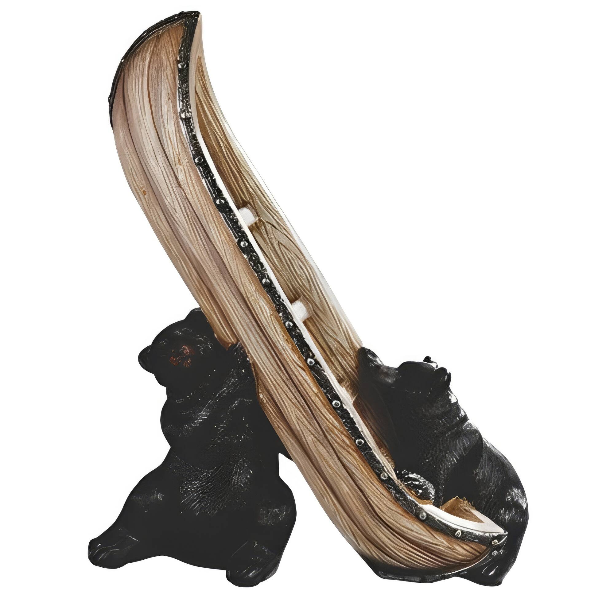 Front. FC Design - FC Design 9.5"H 2 Bear with Canoe Figurine Statue Office Desk Tabletop Home Decor Gift - Multi-Color.