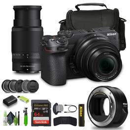 Nikon - Z30 Mirrorless Camera w 16-50mm and 50-250mm Lenses (1743) Bundle (International Version) - Black