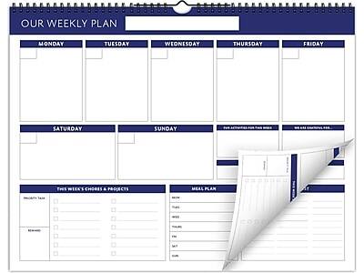 OUR WEEKLY PLAN

MONDAY TUESDAY WEDNESDAY THURSDAY FRIDAY SATURDAY SUNDAY

THIS WEEK'S CHORES & PROJECTS
- Personal Tasks
- [Checkboxes]
- [Checkboxes]
- [Checkboxes]
- [Checkboxes]

MEAL PLAN
- MON
- TUE
- WED
- THU
- FRI
- SAT
- SUN

[Additional sections for notes and activities]