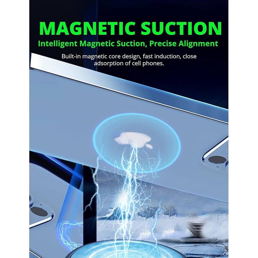 MAGNETIC SUCTION  
Intelligent Magnetic Suction, Precise Alignment  

Built-in magnetic core design, fast induction, close adsorption of cell phones.