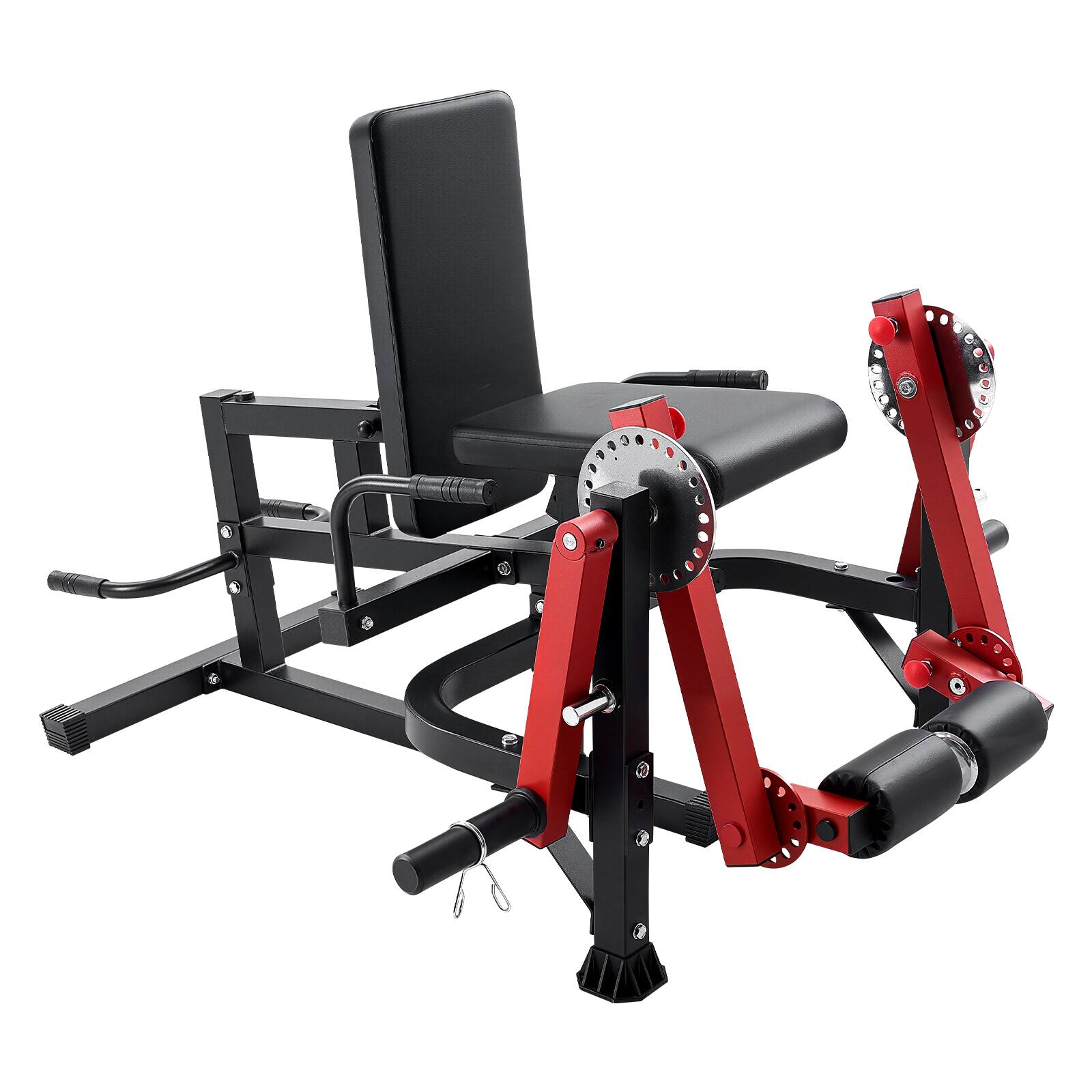 Alt View 5. VEVOR - Leg Extension and Curl Machine,Seated Leg Rotary Extension for Thigh,Adjustable Lower Body Specialty Exercises Equipment - Black.
