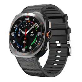 StrapsCo - Endurance Band Silicone Rubber Watch Strap For Samsung Galaxy Watch Ultra - Black
