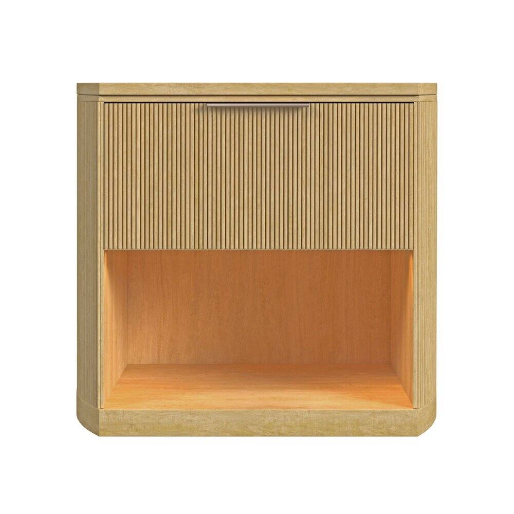 Front. Picket House Furnishings - Sutton 1-Drawer Nightstand with Touch Light in Natural LED - Tural.