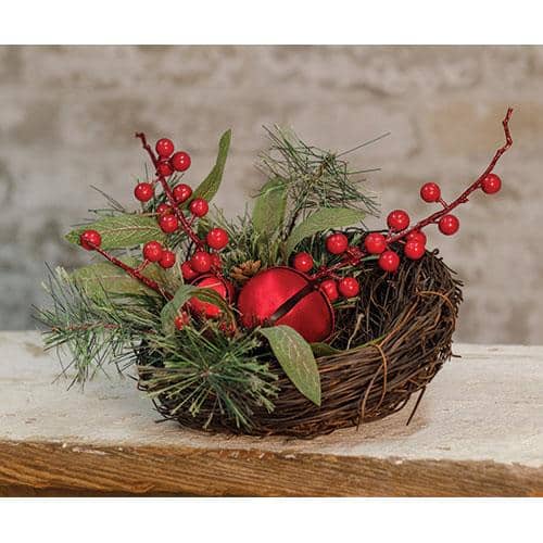 BreeBe - Holiday Brush Pine Bird Nest - Multicolor