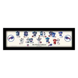 Sporticulture - Buffalo Bills 8" x 26" Framed Art Uniform Heritage Print - Multicolor