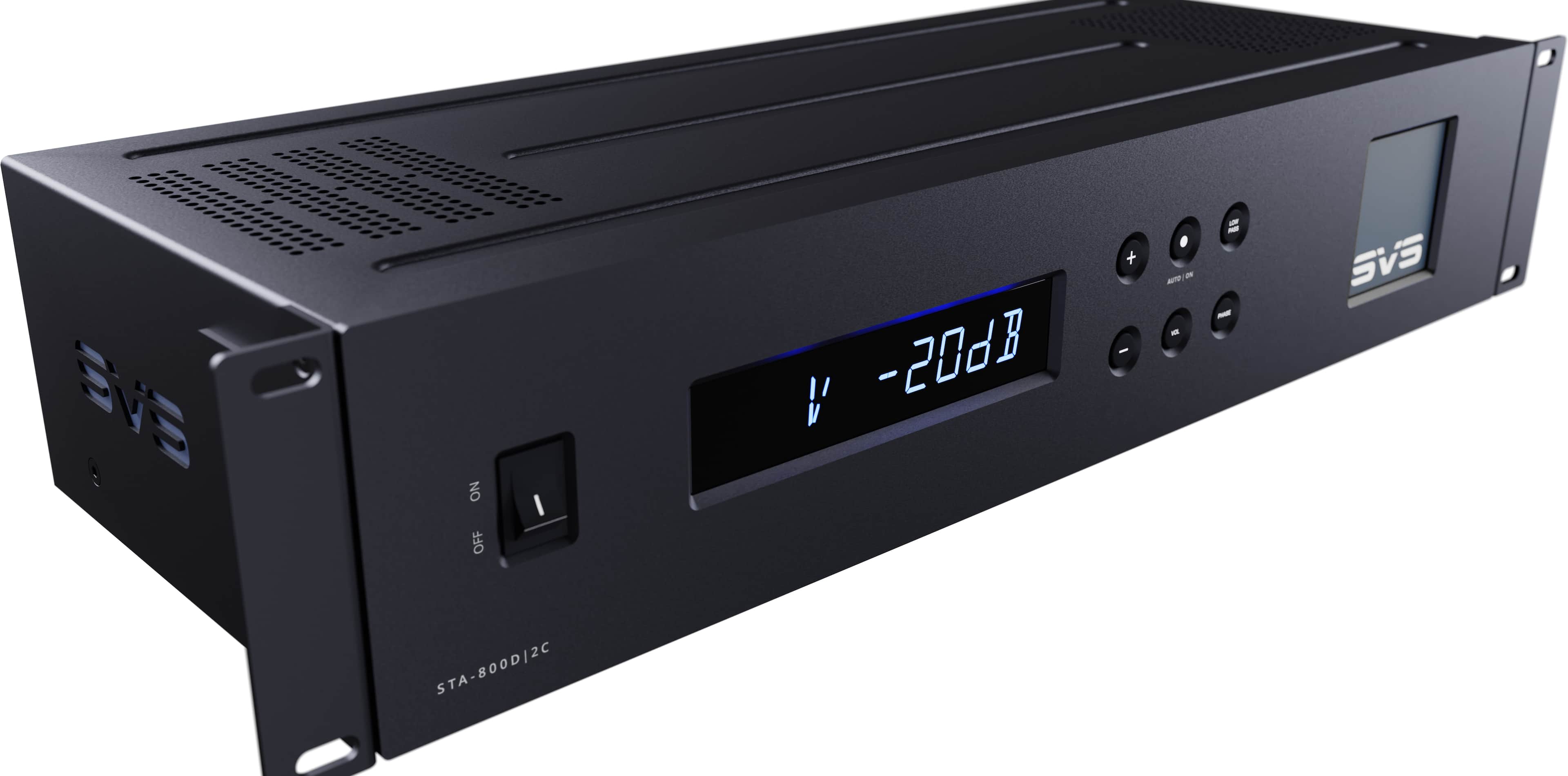 The text on the image reads "SVS ON OFF I V -2088 + - - SVS STA-800DI2C." This text is grouped and corrected as follows:
"SVS ON OFF I V -2088 + - - SVS STA-800DI2C"
The text is grouped as follows:
1. "SVS ON OFF I V -2088 + - -"
2. "SVS STA-800DI2C"