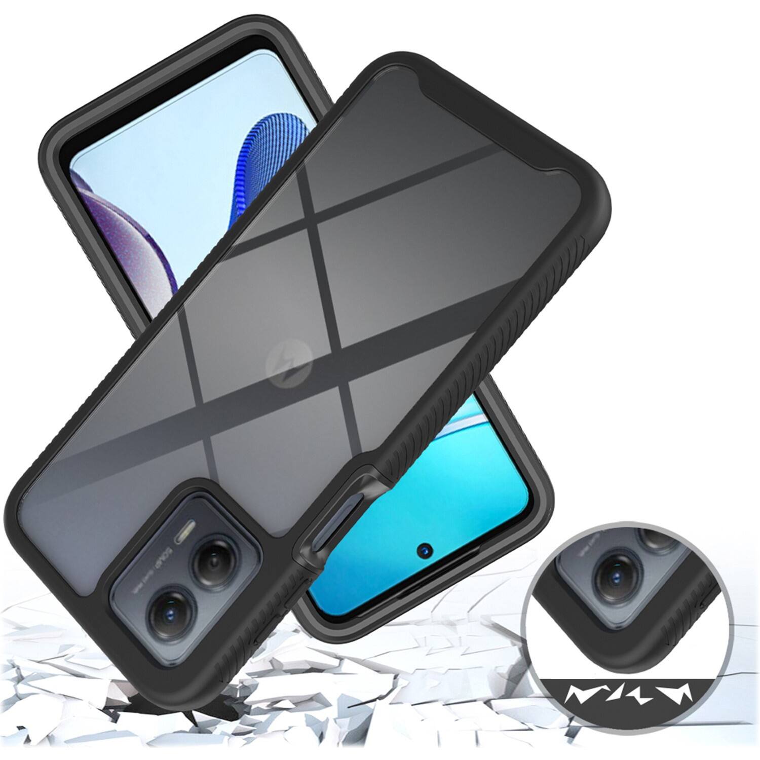 Alt View 15. SaharaCase - GRIP Series Case for Motorola G Power 5G (2023) - Black/Clear.