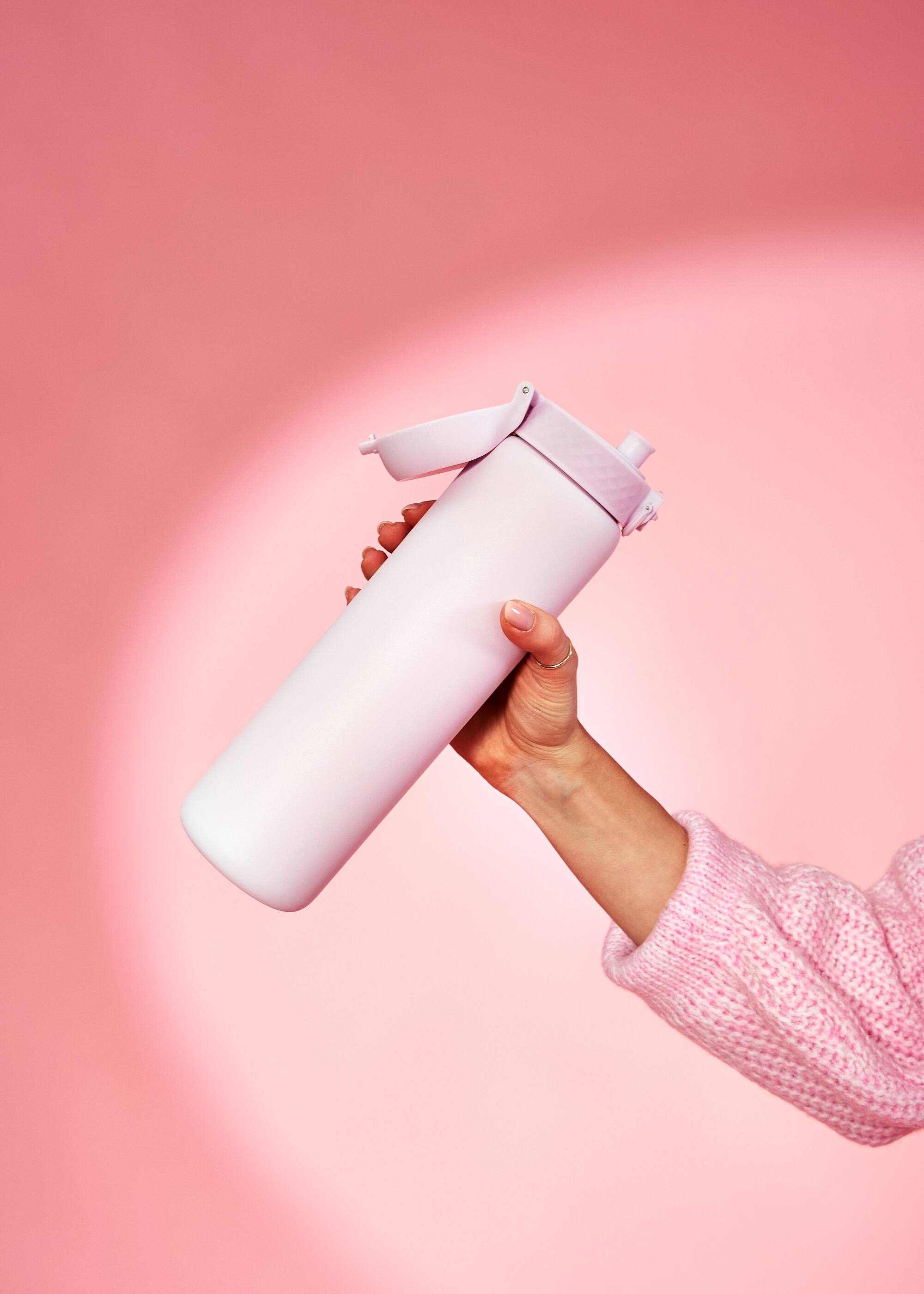 Left. Ion8 - ION8 Single Walled Stainless Steel Water Bottle - 40oz - Lilac Dusk.