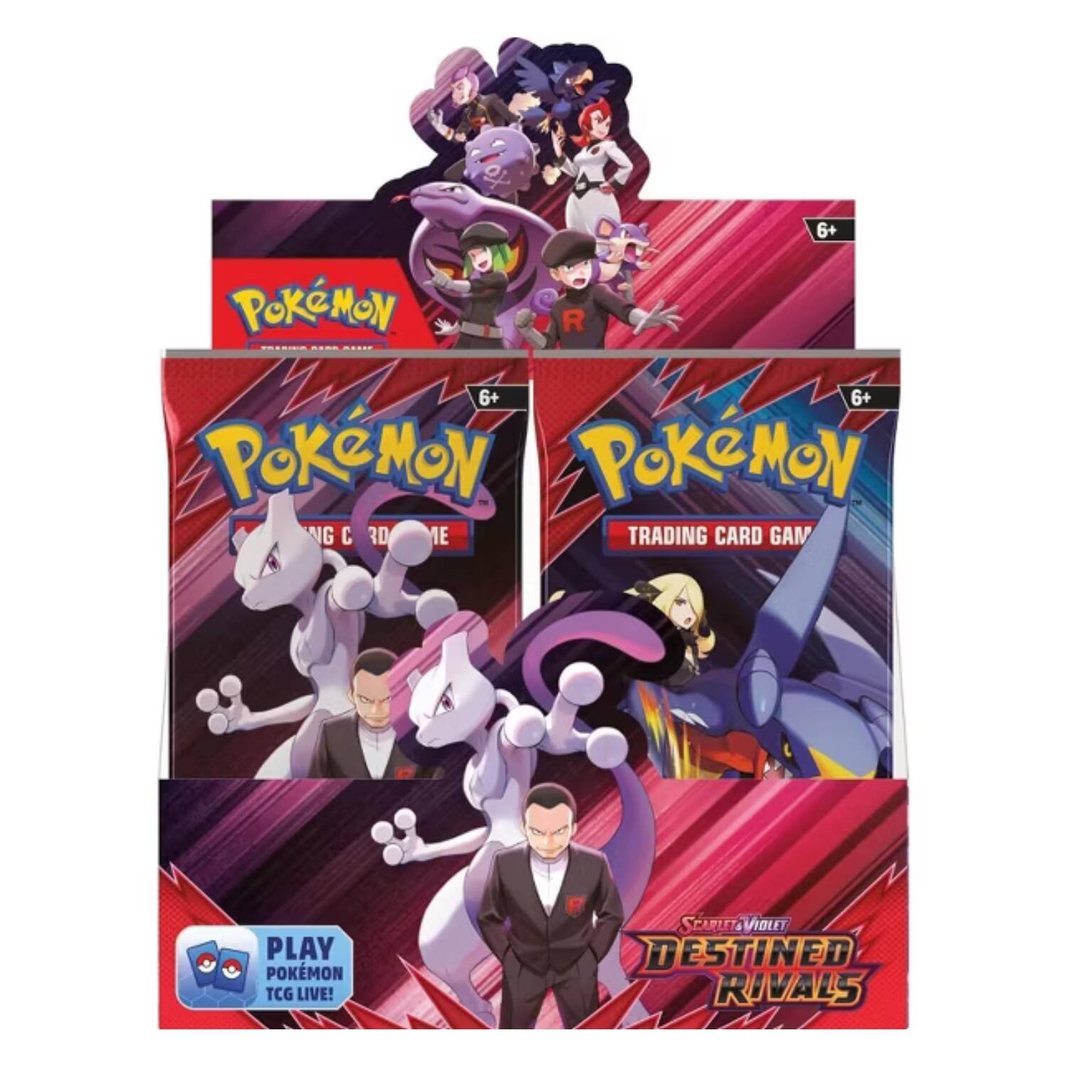 6+ Pokémon R 6+  
6+ Pokémon  
Pokémon VG  
RD M Trading Card Game  
Play Pokémon TCG Live!  
Scarlet & Violet  
Destined Rivals