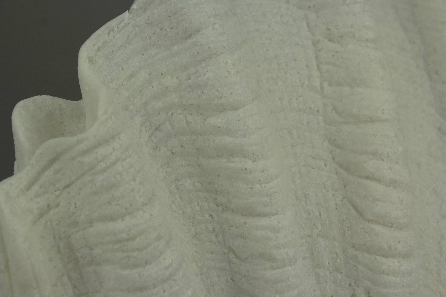 Alt View 2. Zeckos - White Sandstone Finish Vertical Scallop Shell Coastal Art Accent Lamp - White.