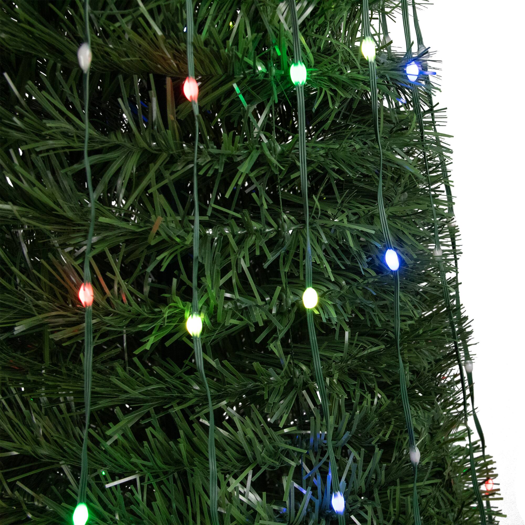 Alt View 3. Northlight - 4' Green Color Changing Multiple Function Pop Up Artificial Outdoor Christmas Tree - Green.