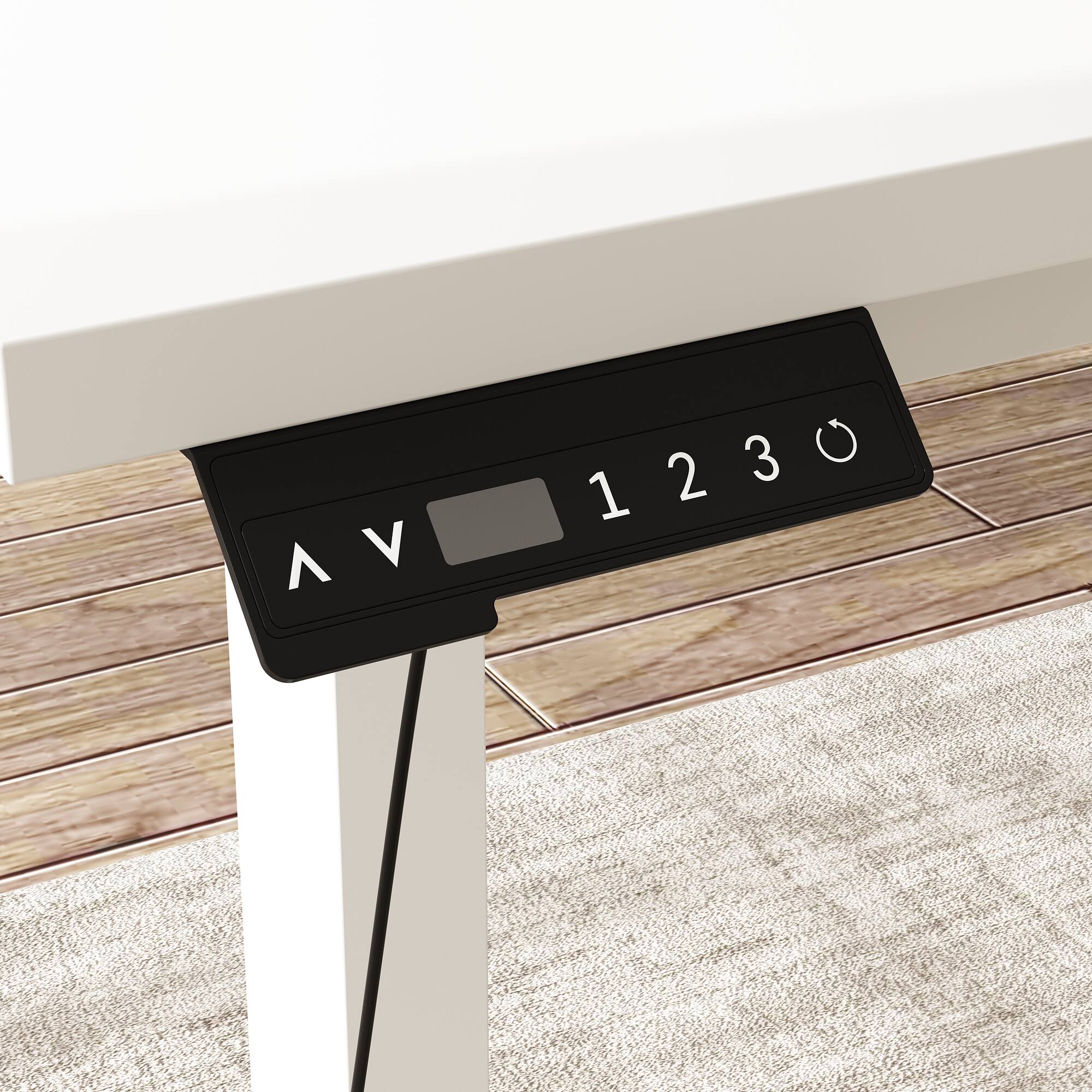 Alt View 3. Famapy - Famapy Electric Height - Adjustable Desk: Silent Slides, Smart Storage & Dual - Mode Use - White.