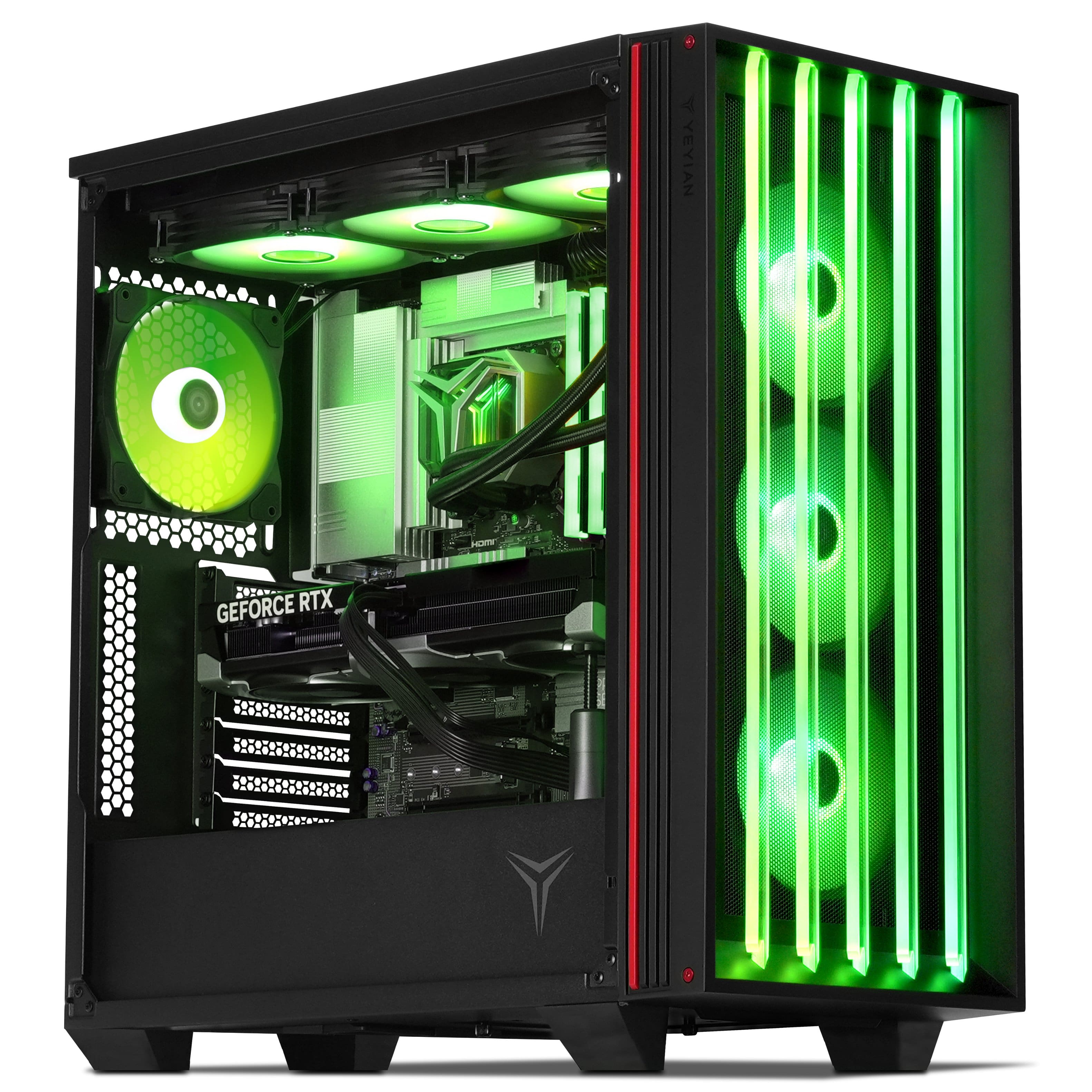 YEYIAN - Gaming PC.Intel Core Ultra 7 265F, NVIDIA RTX 5090 32GB GDDR7, 360mm AIO, 1TB NVMe, 32GB DDR5. YPI-MS265FC-5901U