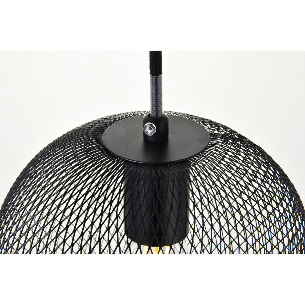 Alt View 1. Living District - Keller 1 Light Black Pendant - Black.