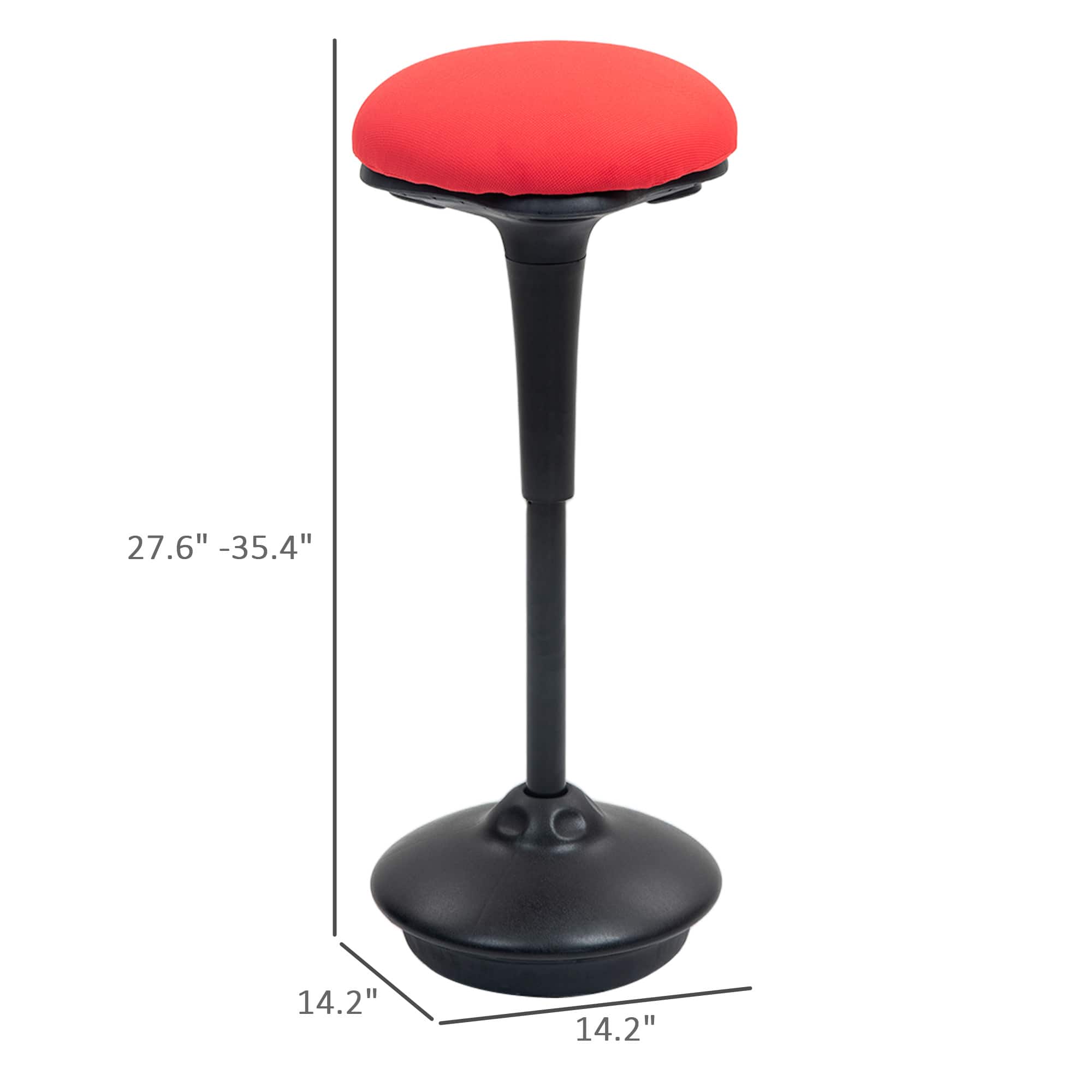 Homcom Backless Wobble Stool Chair, Standing Desk Chair