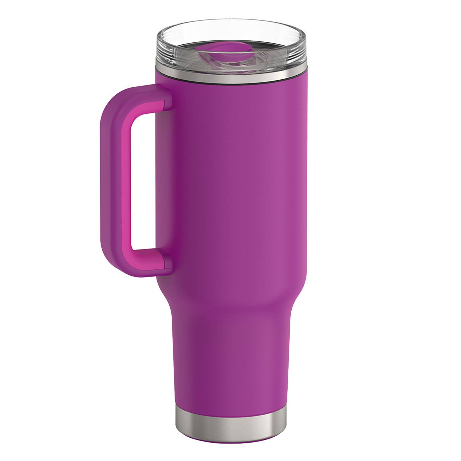 Alt View 10. Thermos - Thermos 40 oz Stainless Steel Cup Holder Mug w/ Straw - Plum - Plum.