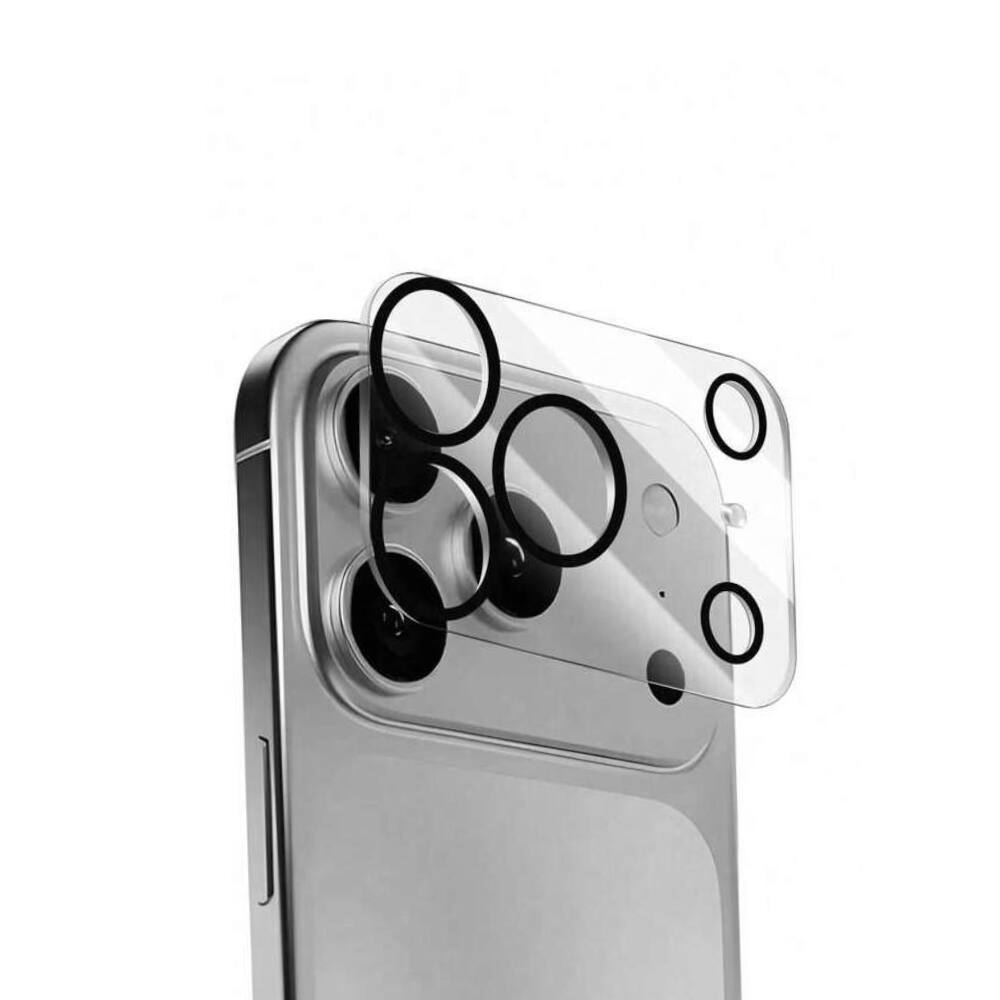 Alt View 2. Qixxronics - 3 Pack Qixxronics for iPhone 17 Pro Camera Lens Protector Tempered Glass Clear Compatible with iPhone 17 Pro [3-Pack] - Clear.
