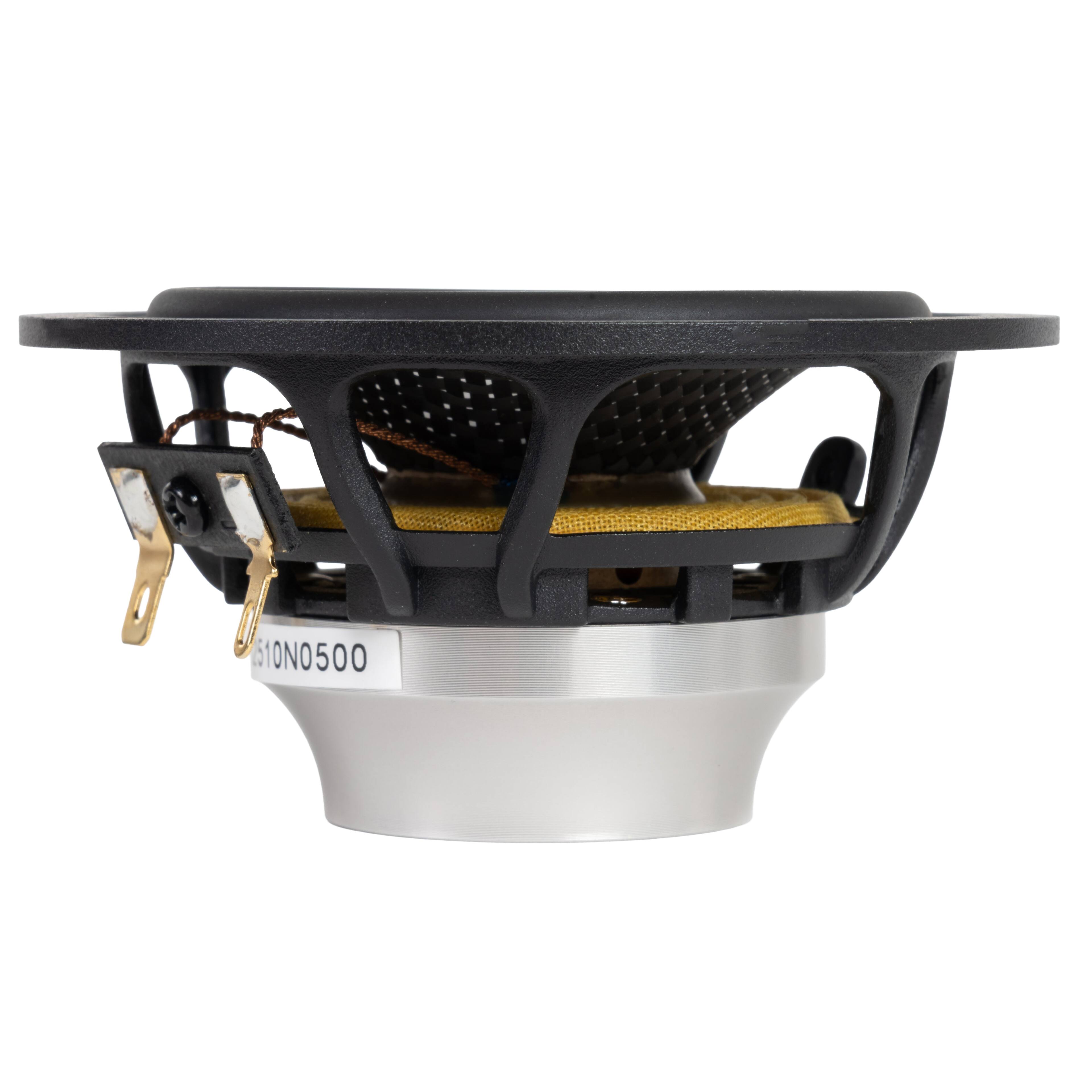 Alt View 4. NVX - XQS3 v2 (XQS3v2) 200W Peak (100W RMS) 3.5in X-Series NEO Midrange Speakers with Carbon Fiber Cones.