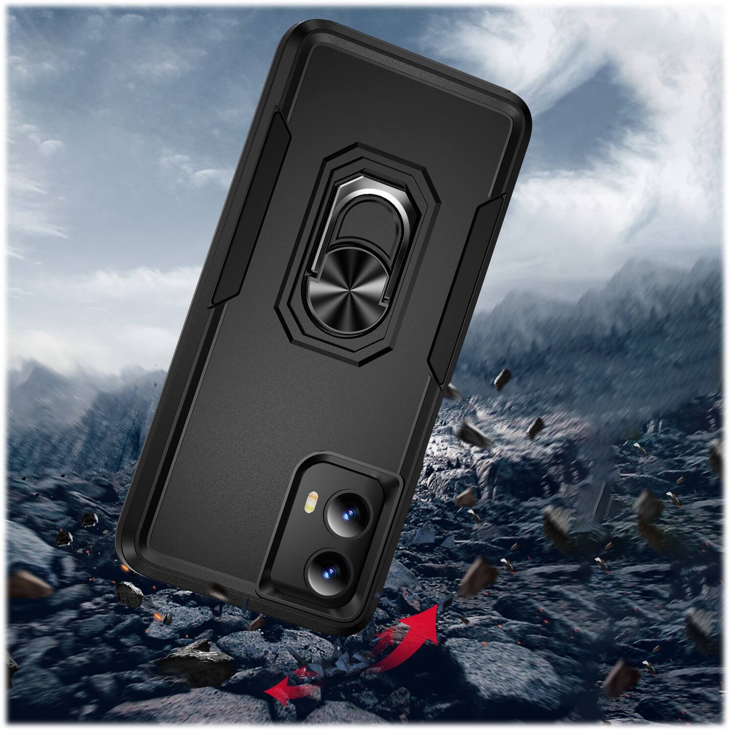 Alt View 15. SaharaCase - Raider Series ArmorPro Case for Motorola G 5G (2024) - Scorpion Black.