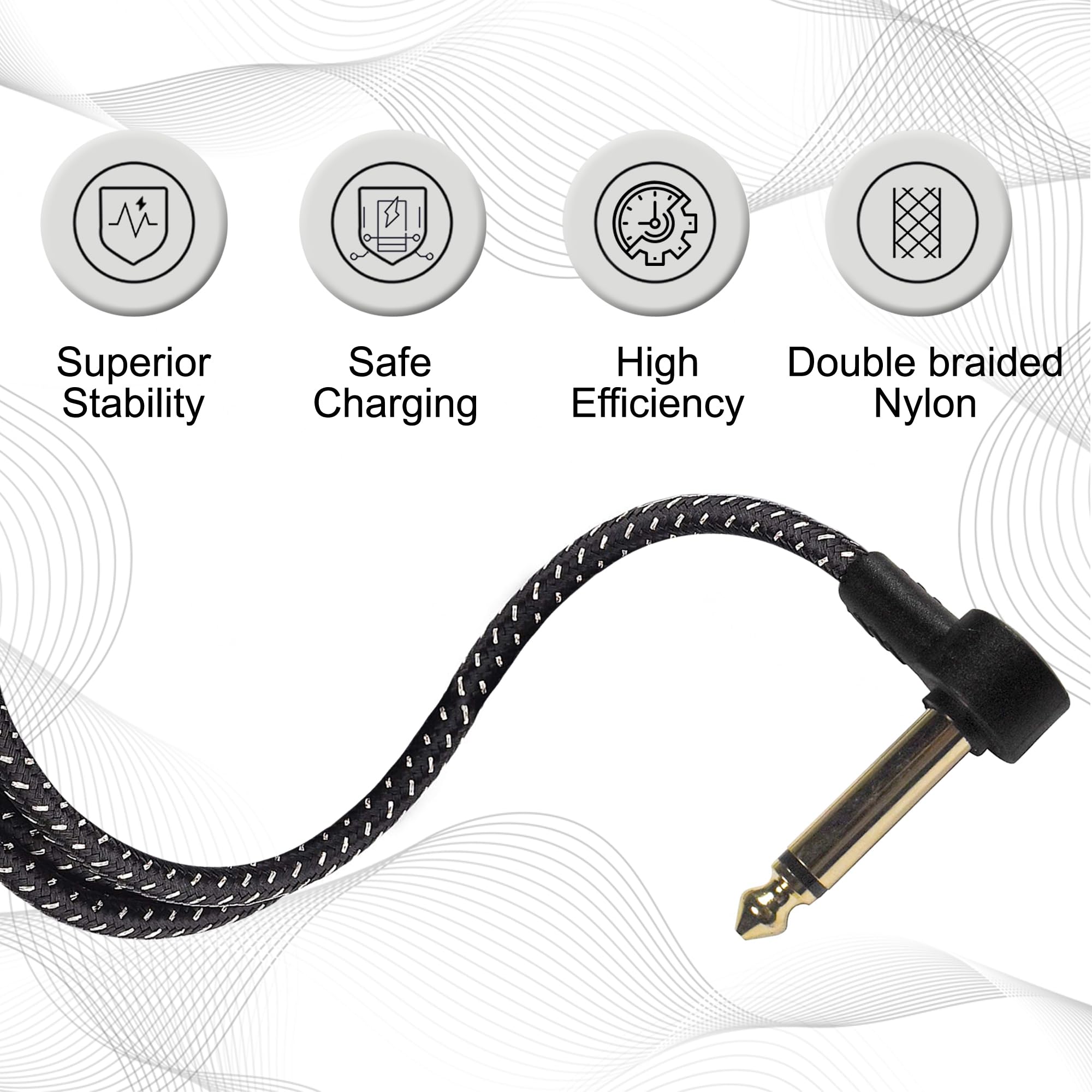 Superior Stability  
Safe Charging  
High Efficiency  
Double Braided Nylon