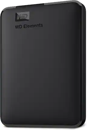 Front. Western Digital - 2TB Elements Portable External Hard Drive HDD USB 3.0 PS4 Xbox - Black.