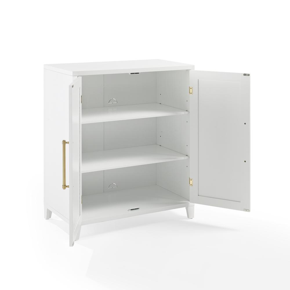 Alt View 2. Crosley Furniture - Roarke Stackable Kitchen Pantry Storage Cabinet - White.