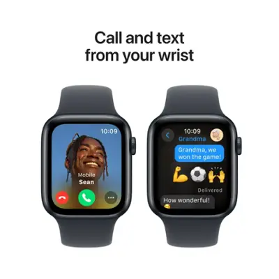 Apple Watch SE 2nd Generation (GPS) 44mm Aluminum Case with Midnight Sport Band - M/L - Midnight - (2024)