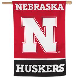 WinCraft - Nebraska Huskers 28" x 40" Primary Logo Single-Sided Vertical Banner - Multicolor