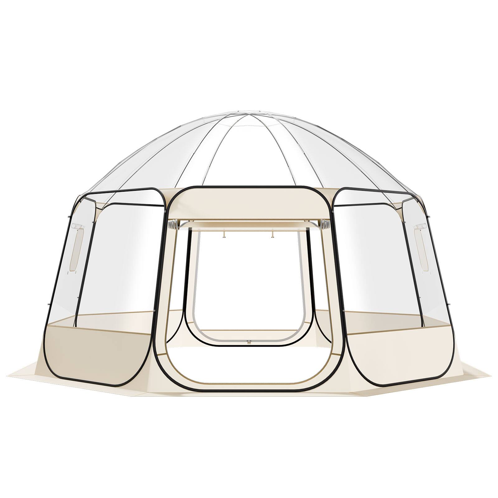 Alt View 5. VEVOR - Pop up Bubble Tent, 15 x 13.8 ft Waterproof & UV-Resistant, Clear Camping Tent Shelter, Outdoor Garden Dome Tents - Transparent.