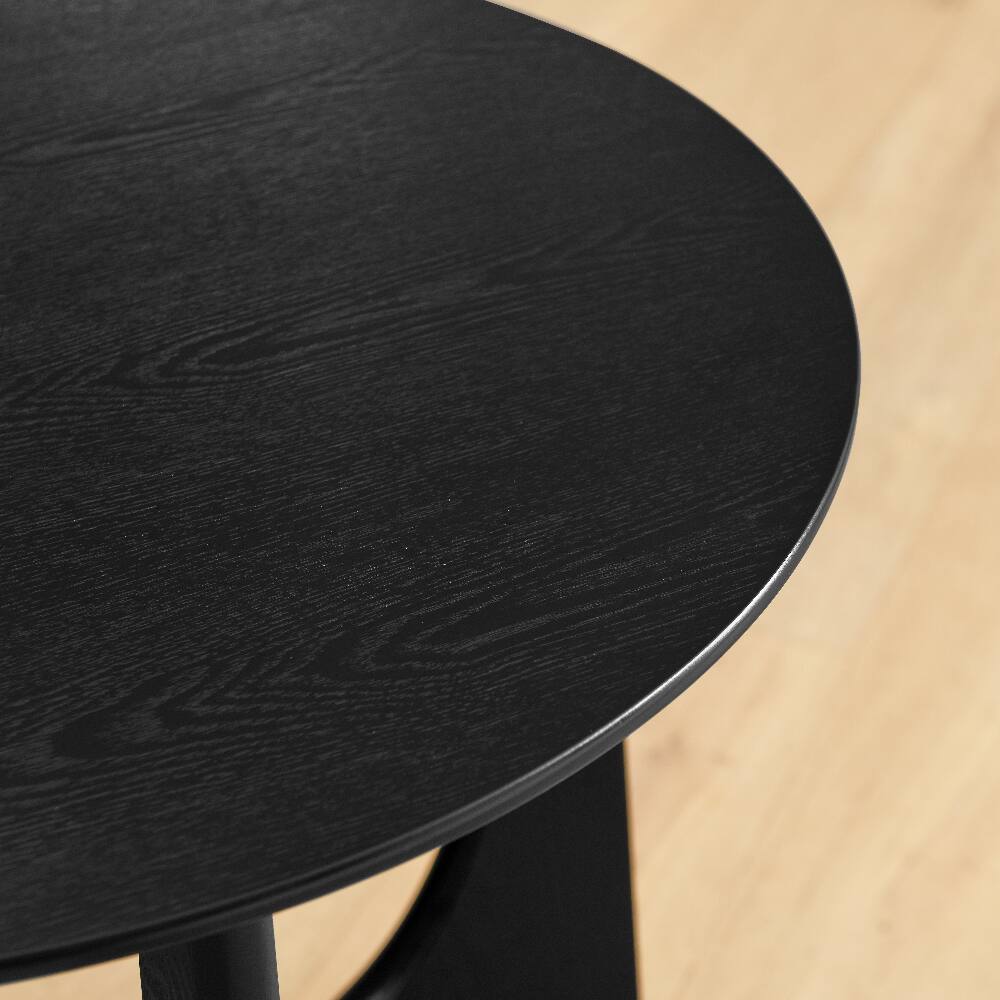 Left. Loheer - Loheer 25 Inch Round End Table Wooden Side Table for Living Room - Brown.