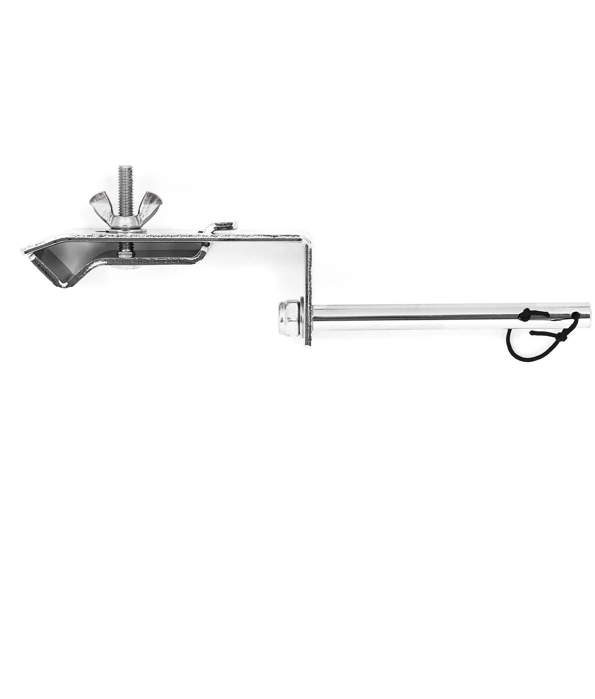 Front. Gibraltar Hardware - Triangle Holder with Clamp, Clamp & Suspension Cord Bar for Mounting Triangles.