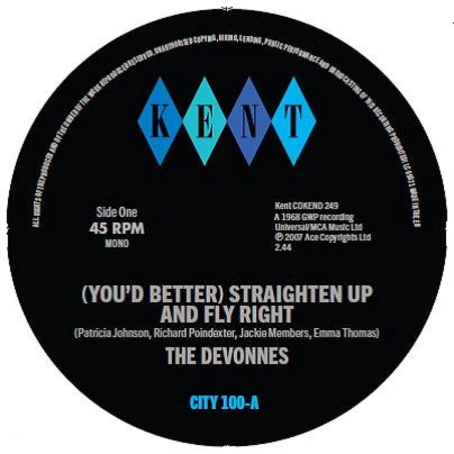 Devonnes - You'd Better / Straighten Up & Fly Right / Doin' The Gittin' Up   - 7-INCH SINGLE [7 inch Vinyl Disc]