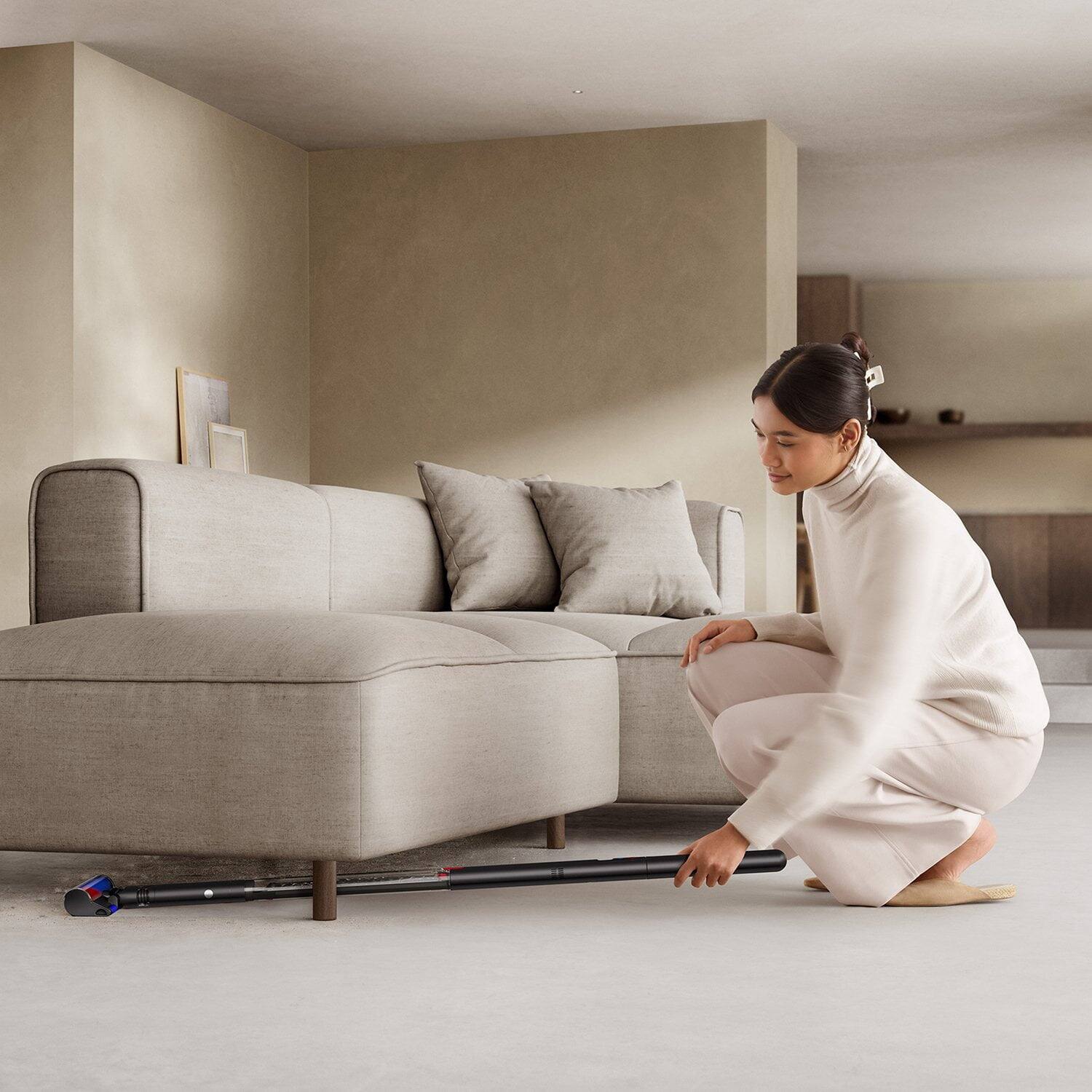 Angle. Dyson - PencilVac Fluffy Cordless Vacuum - Black.