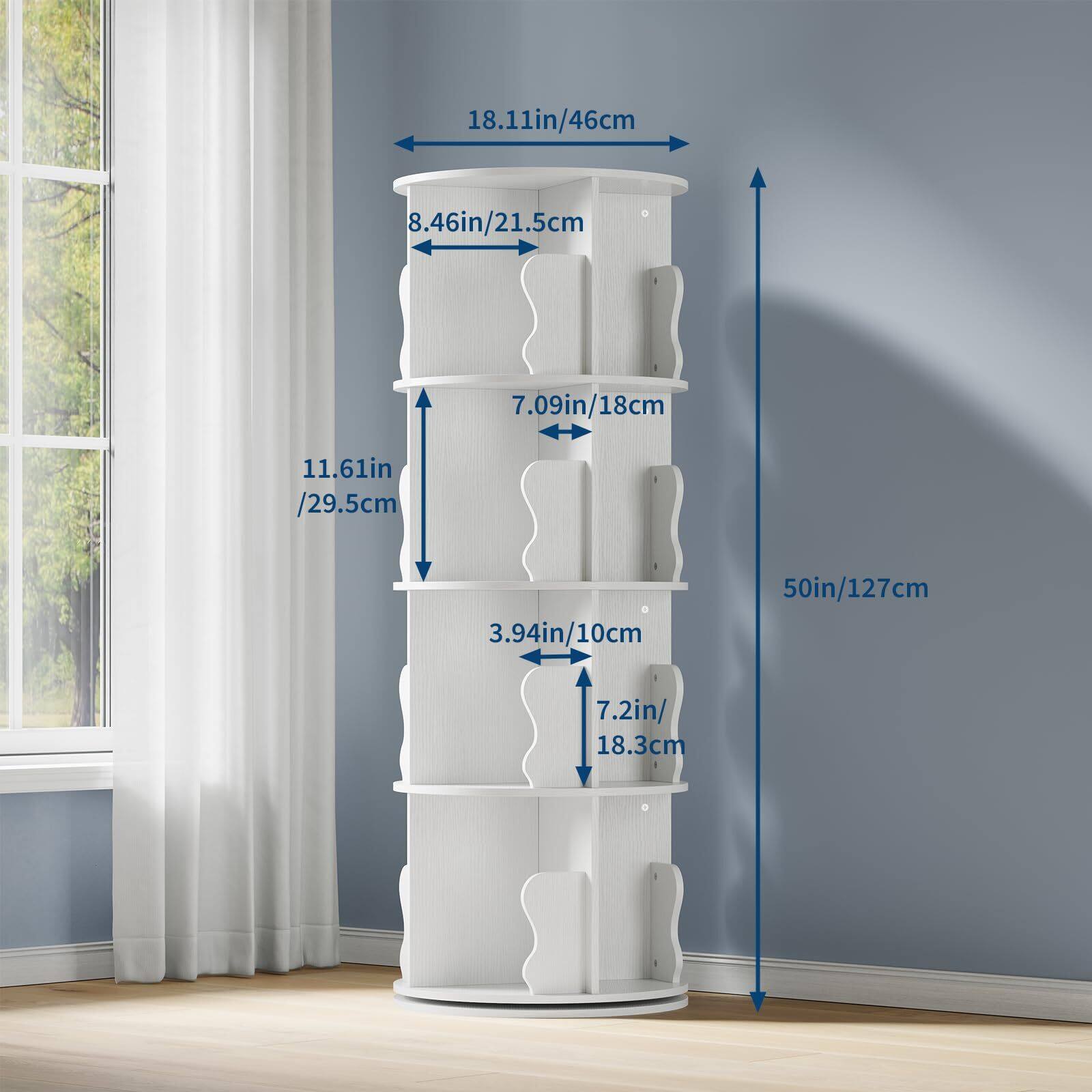 18.11in/46cm  
8.46in/21.5cm  
7.09in/18cm  
11.61in/29.5cm  
3.94in/10cm  
50in/127cm  
7.2in/18.3cm