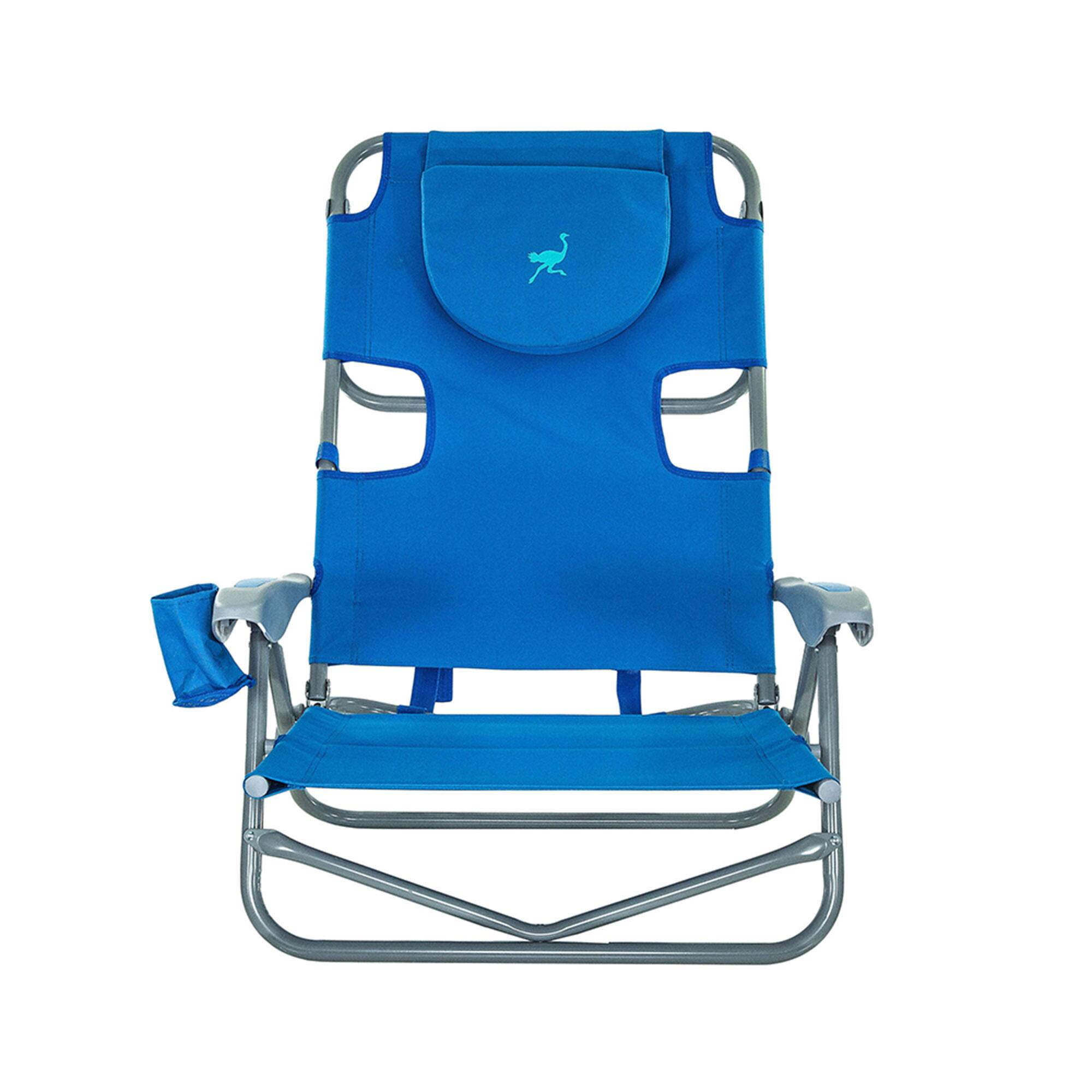 Alt View 5. Ostrich - Ostrich The Heavy-Duty Backpacker Portable Reclining Beach Camping Chair, Blue - Blue.