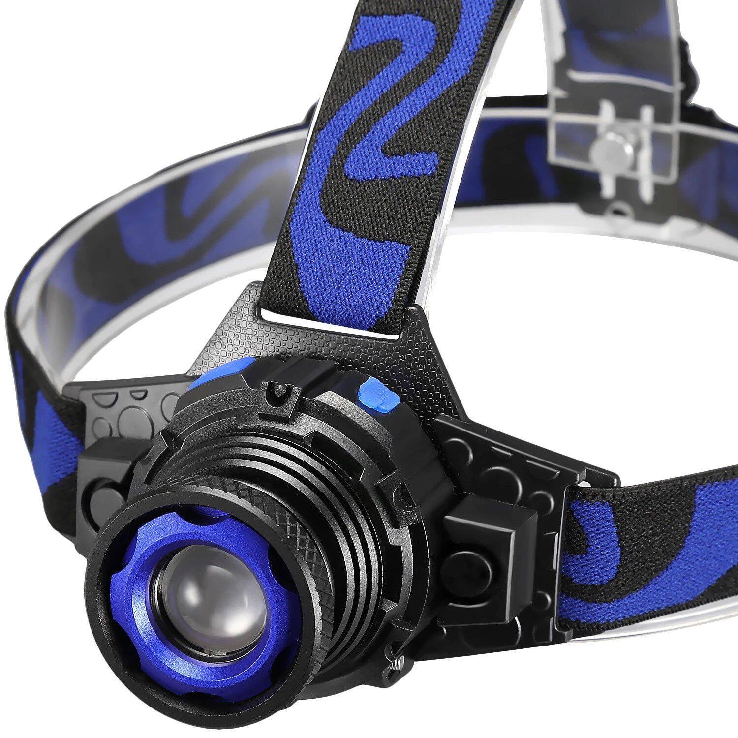 Angle. Home Collection - Zoomable LED Headlamp Flashlight with Rechargeable Battery and USB Charger – Adjustable Headlight.
