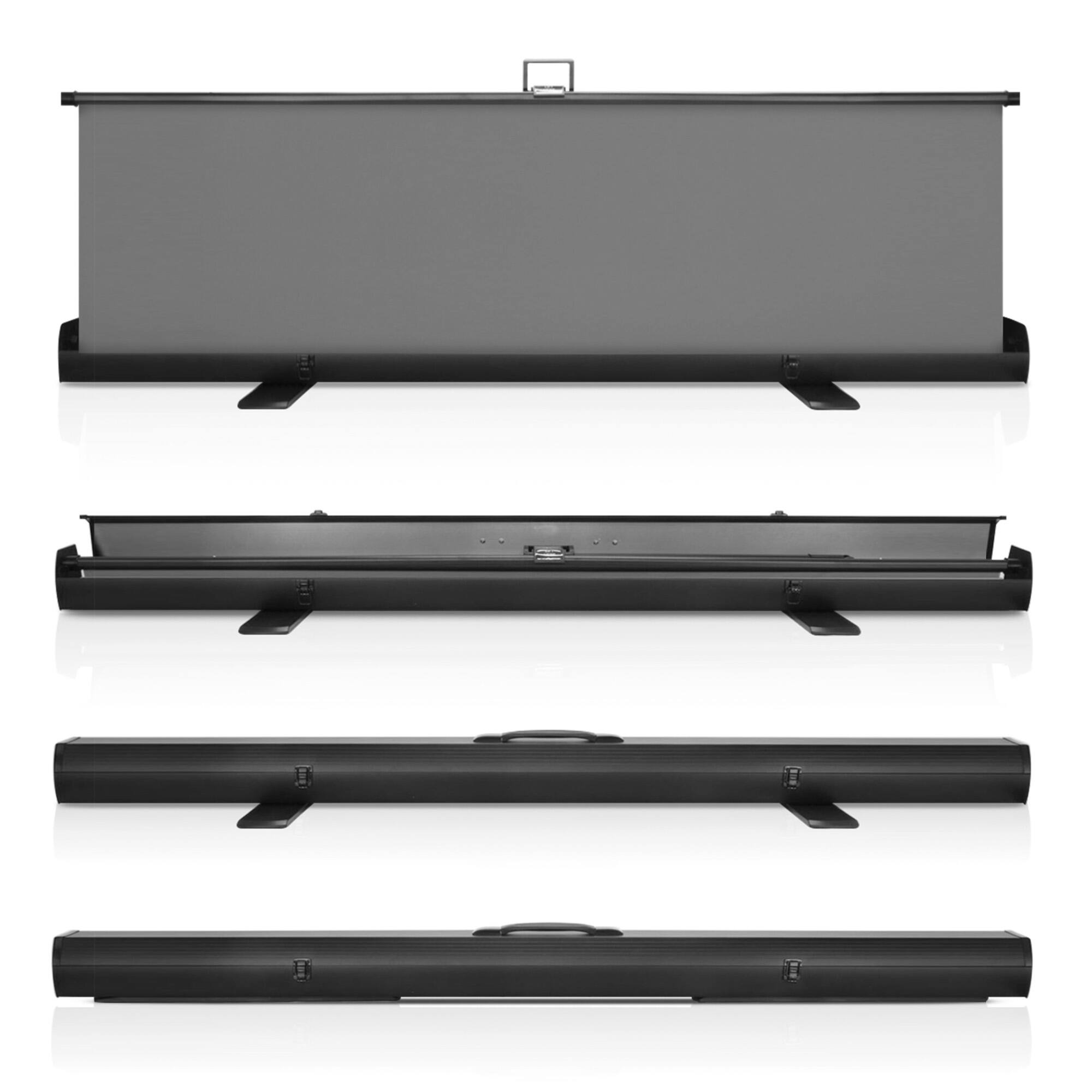 Alt View 2. KHOMO GEAR - Pull-Up Gray Backdrop – Neutral Collapsible Screen for Portraits, Streaming, and Video Content - Gray.