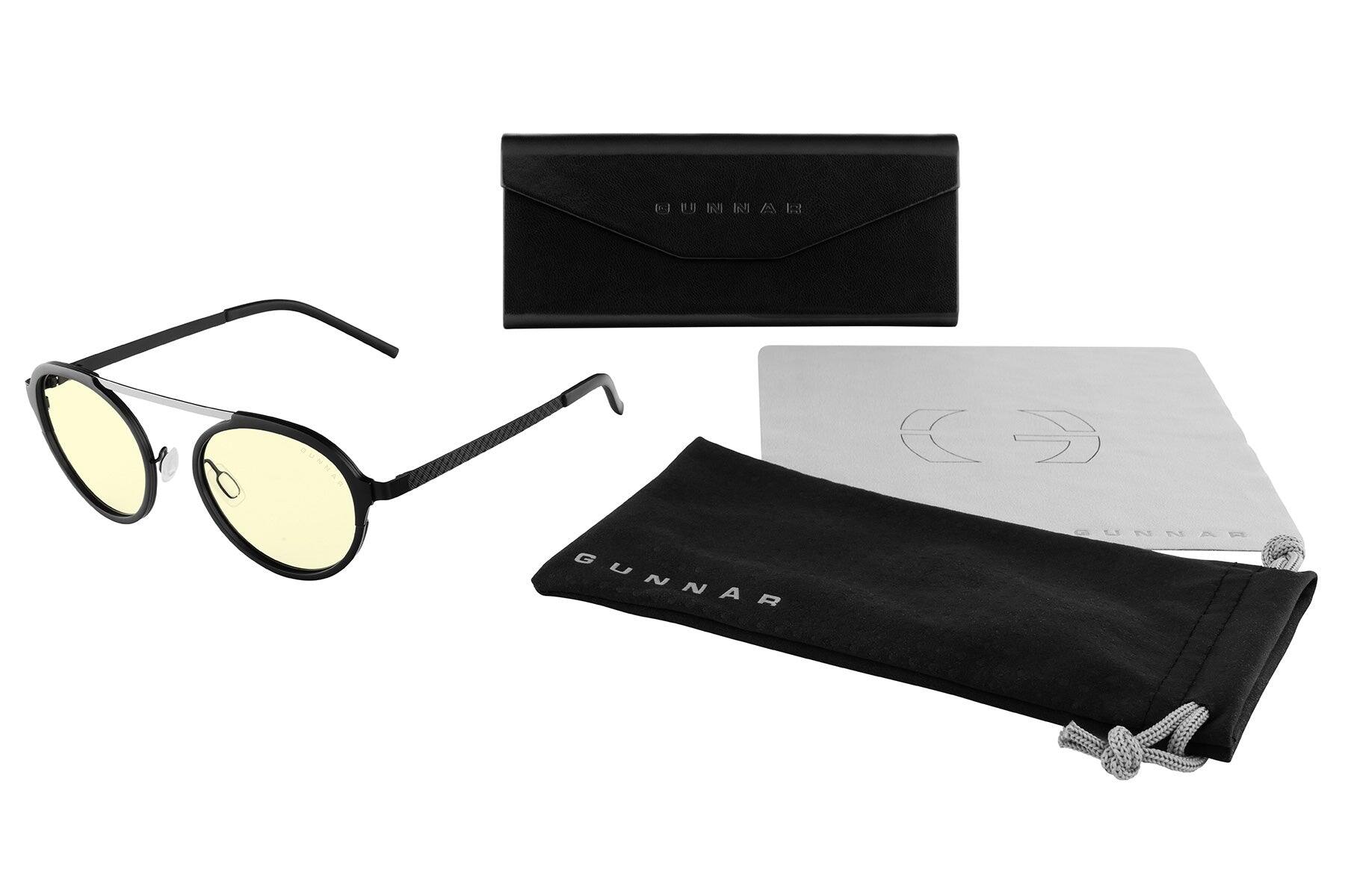 Alt View 8. GUNNAR - GUNNAR Computer Glasses  -  Pacifica, Onyx Silver, Amber Lens - Blue Light Blocking, Relieve Dry Eye, Anti Glare - Onyx/Silver.