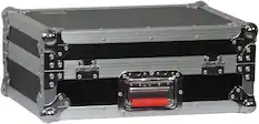 Front. Gator - Tour Case for 12-Inch DJ Mixers with Plywood Construction and Rear Cable Access Ports.