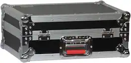 Gator - Tour Case for 12-Inch DJ Mixers with Plywood Construction and Rear Cable Access Ports