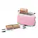 Left. SMEG - SMEG TSF02 4-Slice Long Wide-Slot Toaster - Pink.