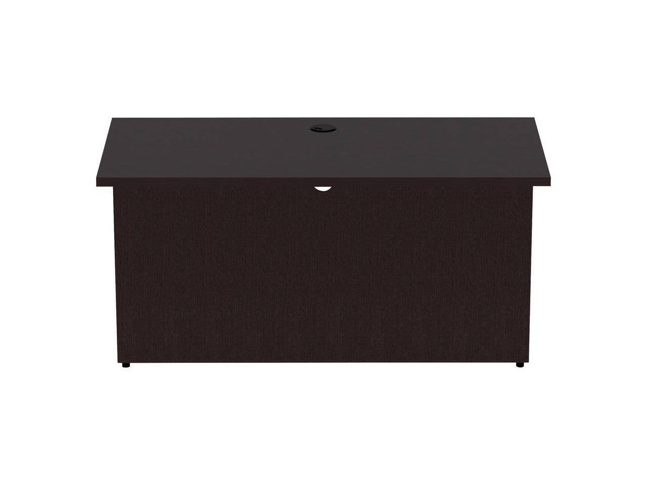 Alt View 4. Lorell - Lorell Bridge, Essentials Laminate, 48"X24"X29-1/2", Espresso (LLR18217) - Espresso.