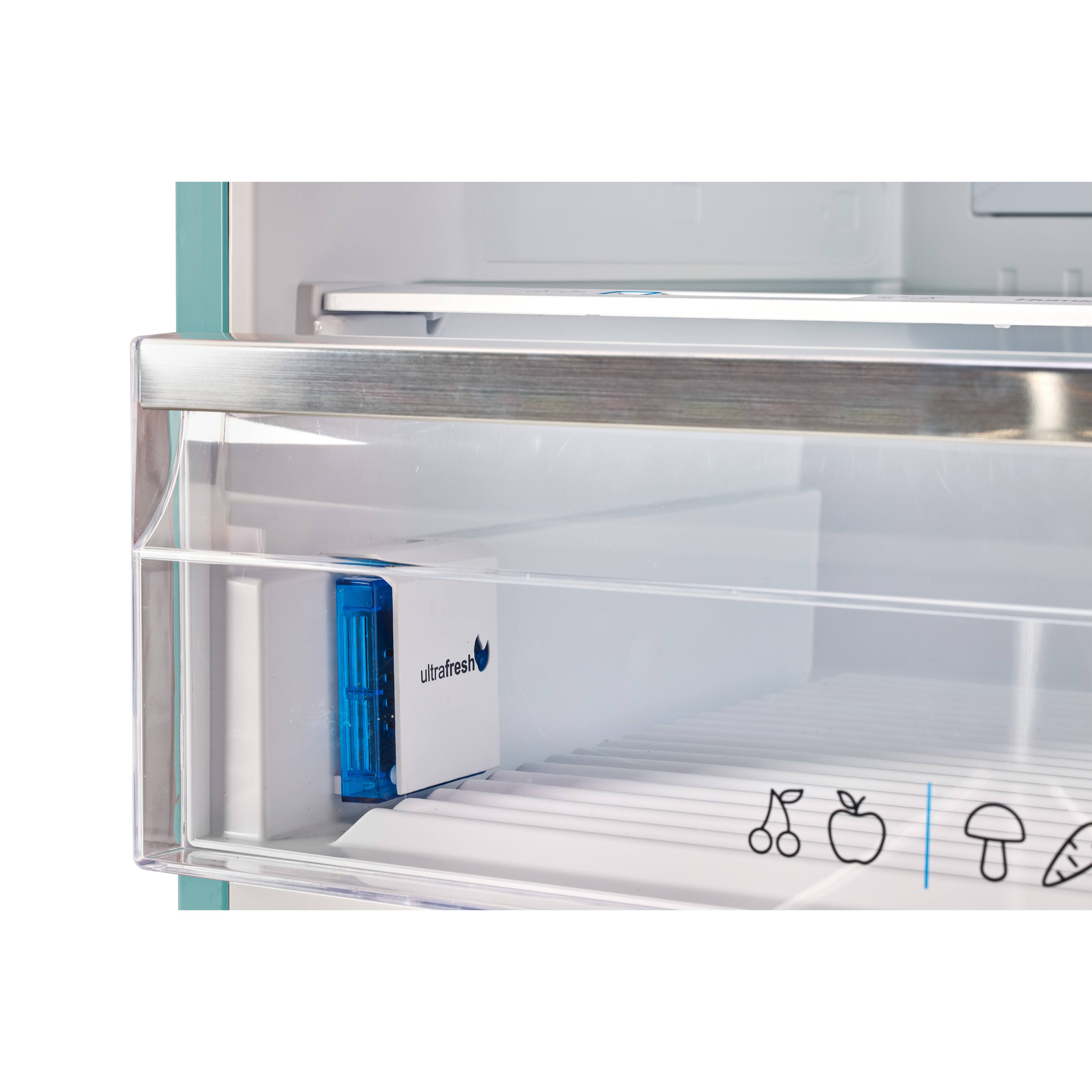 Alt View 4. Unique Appliances - 28 in. Wide Classic Retro 16.7 cu.ft Bottom Freezer Counter Depth Refrigerator - Ocean Mist Turquoise.