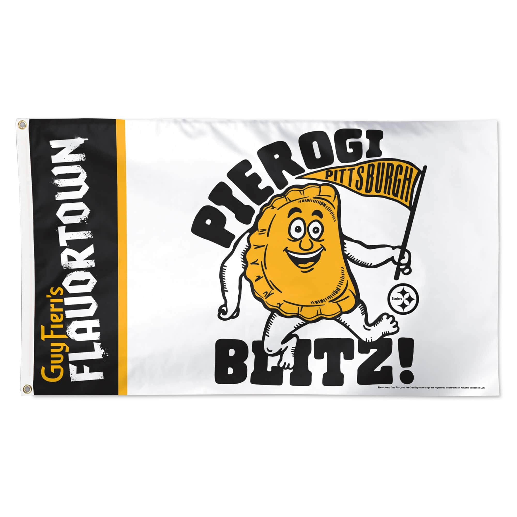 Guy Fieri's Flavortown - Pittsburgh Steelers NFL x Guy Fieri-s Flavortown 3' x 5' One-Sided Deluxe Flag - Multicolor