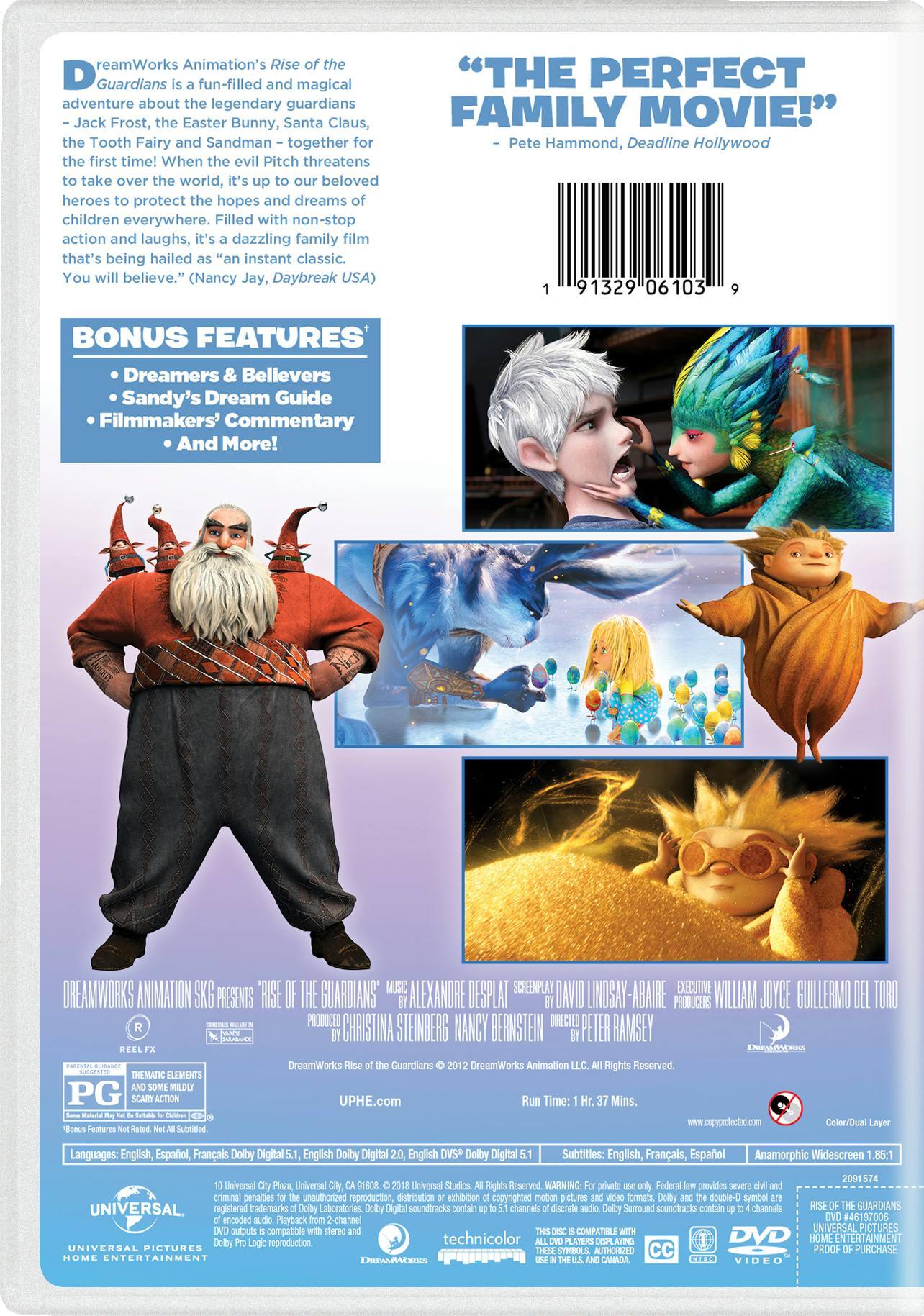 Angle. Rise of the Guardians (2018) (DVD New Box Art) [DVD].