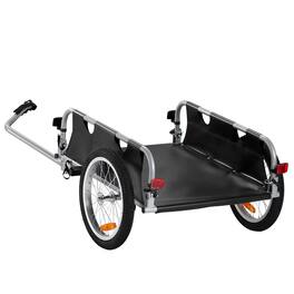 Loheer - Bike Cargo Trailer 100 Lbs Heavy Duty Bicycle Wagon Cart Foldable Storage Universal Hitch 16 Inch Wheels