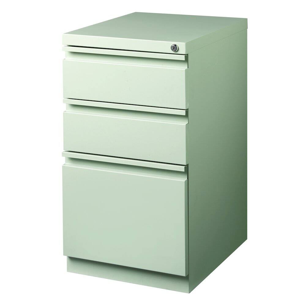 Alt View 3. Hirsh - Hirsh 20" Deep Mobile Pedestal File Cabinet 3 Drawer Box-Box-File, Light Gray - Gray.