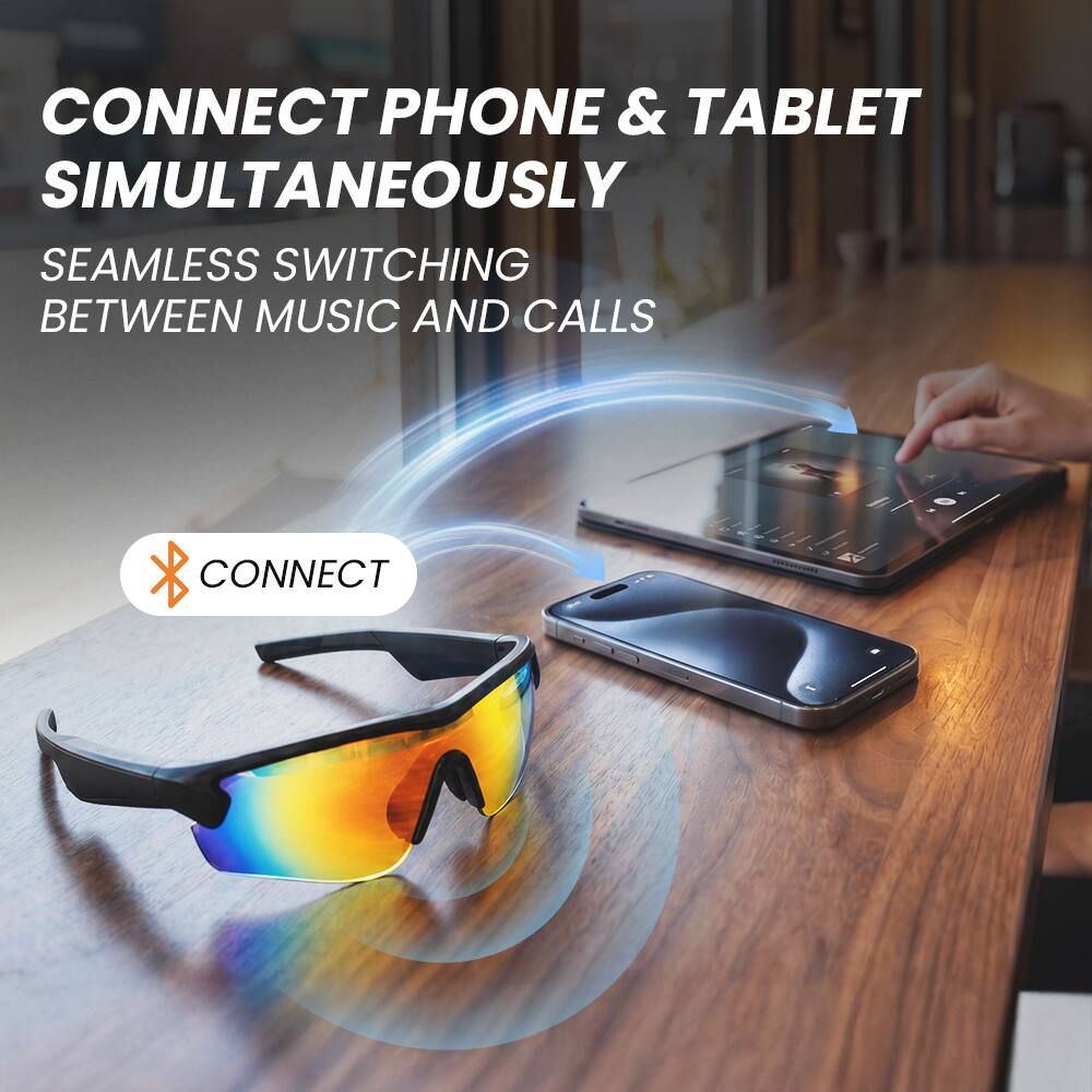 CONNECT PHONE & TABLET SIMULTANEOUSLY  
SEAMLESS SWITCHING BETWEEN MUSIC AND CALLS  
CONNECT