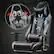 Alt View 3. Egaming - Ergonomic Computer Chair with Footrest Gaming Chair with Headrest and Lumbar - Gray.