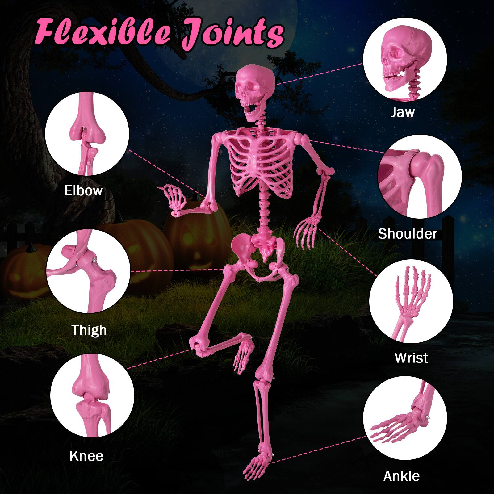 Flexible Joints

- Jaw
- Elbow
- Shoulder
- Thigh
- Wrist
- Knee
- Ankle